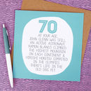 by your age… funny 70th birthday card by paper plane ...