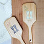 Personalised Birth Flower Welly Paddle Hair Brush, thumbnail 2 of 3