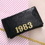 Birthday Year Personalised Gift Sequin Clutch Handbag, thumbnail 1 of 6