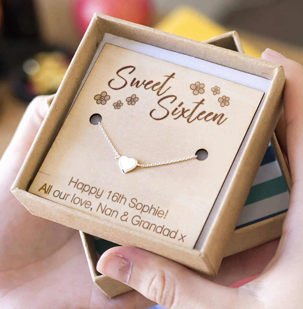 'Sweet Sixteen' Personalised Heart Bracelet, 1 of 7