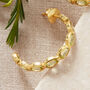 Green Peridot And Gold Plated Silver Stud Hoops, thumbnail 8 of 11
