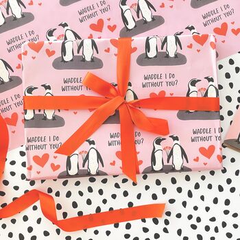 Anniversary Wrapping Paper | Love | Penguin Gift Wrap, 2 of 6
