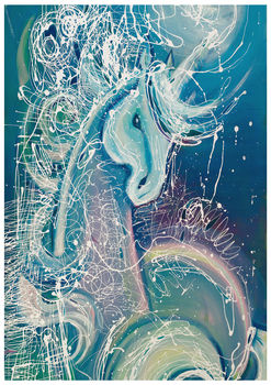 Blue Unicorn Print, 3 of 3