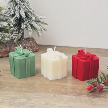 Christmas Present Candle Christmas Gift Box Candle, 4 of 10