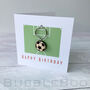 Personalised Football Keepsake Keyring Birthday Card, thumbnail 8 of 8