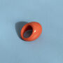 Orange Dome Resin Ring, thumbnail 4 of 5