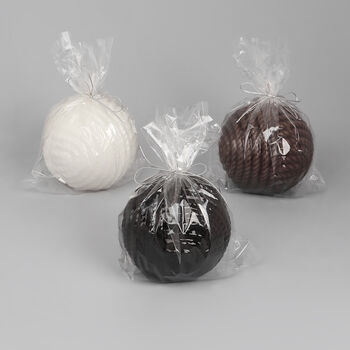 G Decor Wool Ball Detailed Lacquered Ball Candles, 5 of 5