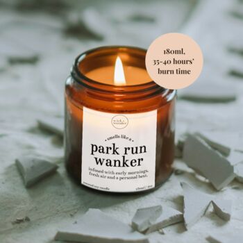 Park Run Wanker Candle, Parkrun Gifts, Running Gifts, 2 of 12