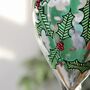 Holly Leaf Painted Wine Glass, thumbnail 6 of 9