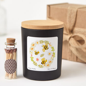 Bee Floral Spring Candle Gift For Her, 2 of 7