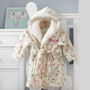 Personalised Woodlands Animal Print Dressing Gown, thumbnail 2 of 7