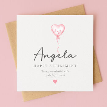Personalised Balloon Retirement Card For Her, 2 of 7