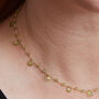 Green Peridot Beaded Gemstone Short Collar Necklace, thumbnail 2 of 11