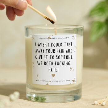 Funny Tough Times Comforting Candle Gift, 6 of 9