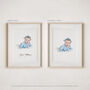 Baby Shower Gift – Personalised First Birthday Hand Drawn Baby Portrait, thumbnail 3 of 9