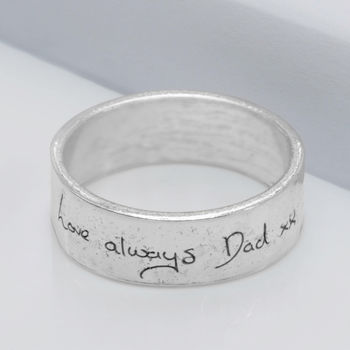 Personalised Memorial Handwriting And Ashes Ring, 2 of 8