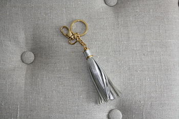 LAYERED LEATHER TASSEL KEY RING SAMBA SALADA main image 1