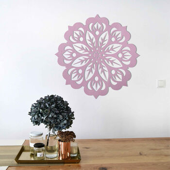 Round Wooden Mandala Modern Floral Wall Art Elegance, 7 of 12