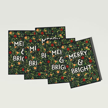 A Pack Of Christmas Cards, Merry And Bright, 3 of 4