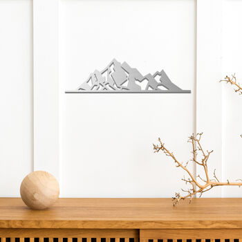 Sleek Mountain Range Wood Art 3D Abstract Decor, 7 of 12