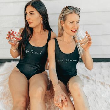 Black Bridesmaid And Maid Of Honour Swimsuit, 2 of 2