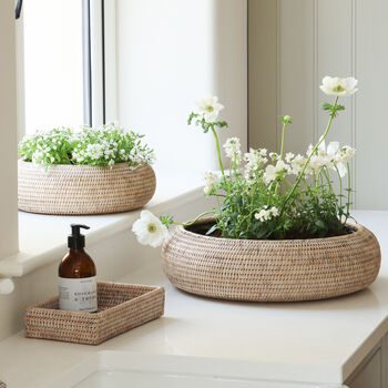 Marbury Round Rattan Table Planter, 4 of 8