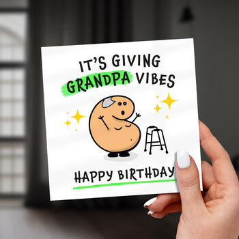Grandpa Vibes Birthday Card – Funny Greeting For Him, 2 of 5
