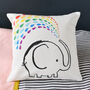 Rainbow Elephant Children's Cushion, thumbnail 1 of 2