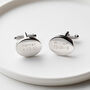 Personalised Oval Cufflinks, thumbnail 1 of 8