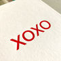 'Xoxo' Letterpress Card, thumbnail 2 of 2