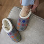 Amber Grey Spotty Women's Slippers Indoor/Garden Shoes, thumbnail 1 of 6