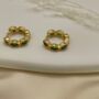 Emerald Earrings, Hoop Gift Set, Gold Hoops, thumbnail 4 of 5