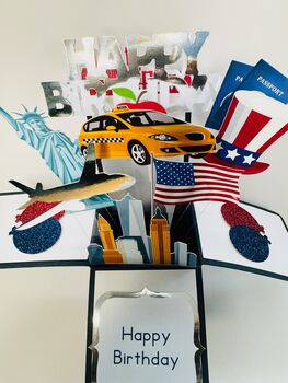 New York Themed 3D Birthday Card, 3 of 7