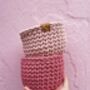 Small Block Colour Crochet Basket Kit, thumbnail 1 of 7