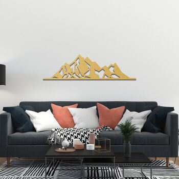 Sleek Mountain Range Wood Art 3D Abstract Decor, 5 of 12