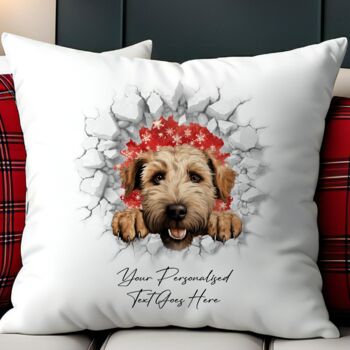 Personalised Christmas Soft Coated Wheaten Terrier Break Through, 5 of 10