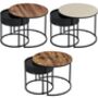 Coffee Tables Set Round Nesting Side Tables, thumbnail 6 of 6