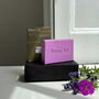 Geranium And Lavender Natural Soap Bar With Lavender Flowers, thumbnail 1 of 5