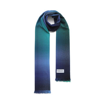 Ombre Checked Cashmere Scarf, 2 of 4