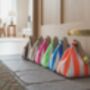 Hand Painted Linen Sustainable Doorstop In Stripe Print, thumbnail 2 of 12