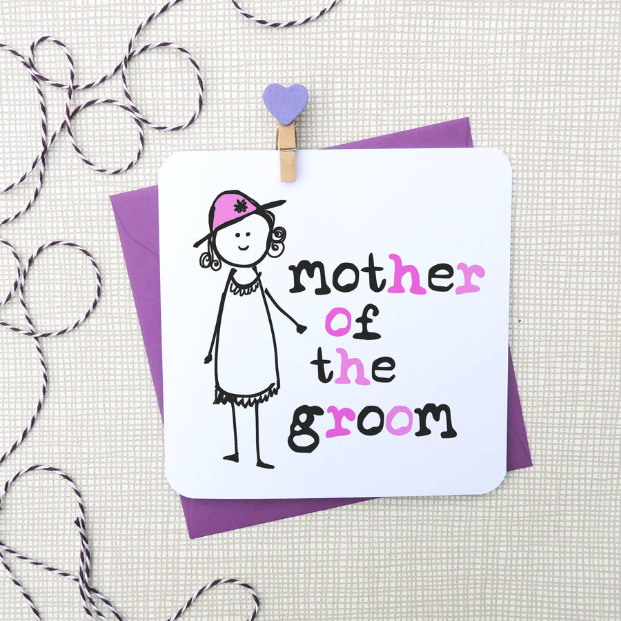 mother of the bridegroom wedding day cardparsy card