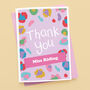 Thank You Teacher 'Rainbow Leopard' Personalised Card, thumbnail 1 of 3