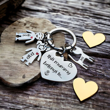 Personalised Heart Polished Keyring, 2 of 12