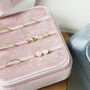 Pearl Bow And Velvet Ring And Earring Jewellery Box, thumbnail 3 of 11