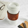 Personalised Leather Coffee Cup Sleeve, thumbnail 5 of 6