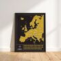 Europe Scratch Off Map With Country Flags Travel Gifts, thumbnail 8 of 10
