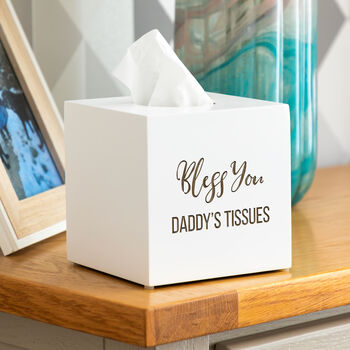 Personalised Tissue Box Holder Bless You, 3 of 6