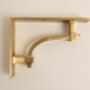 Satin Brass Industrial Style Solid Brass Shelf Brackets, thumbnail 7 of 8