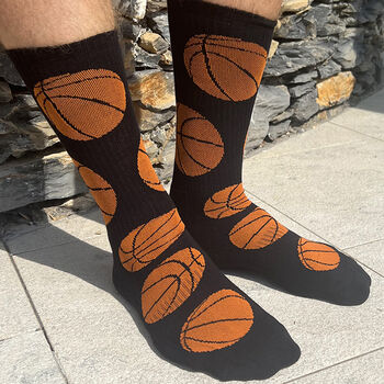 Basketball Men's Upcycled Crew Socks, 2 of 4