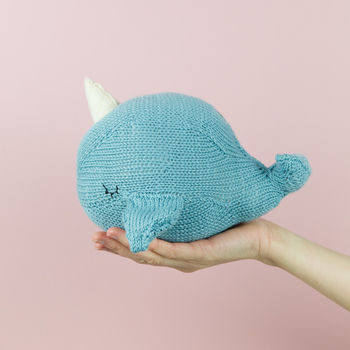 Andy The Hand Knitted Narwhal, 5 of 11